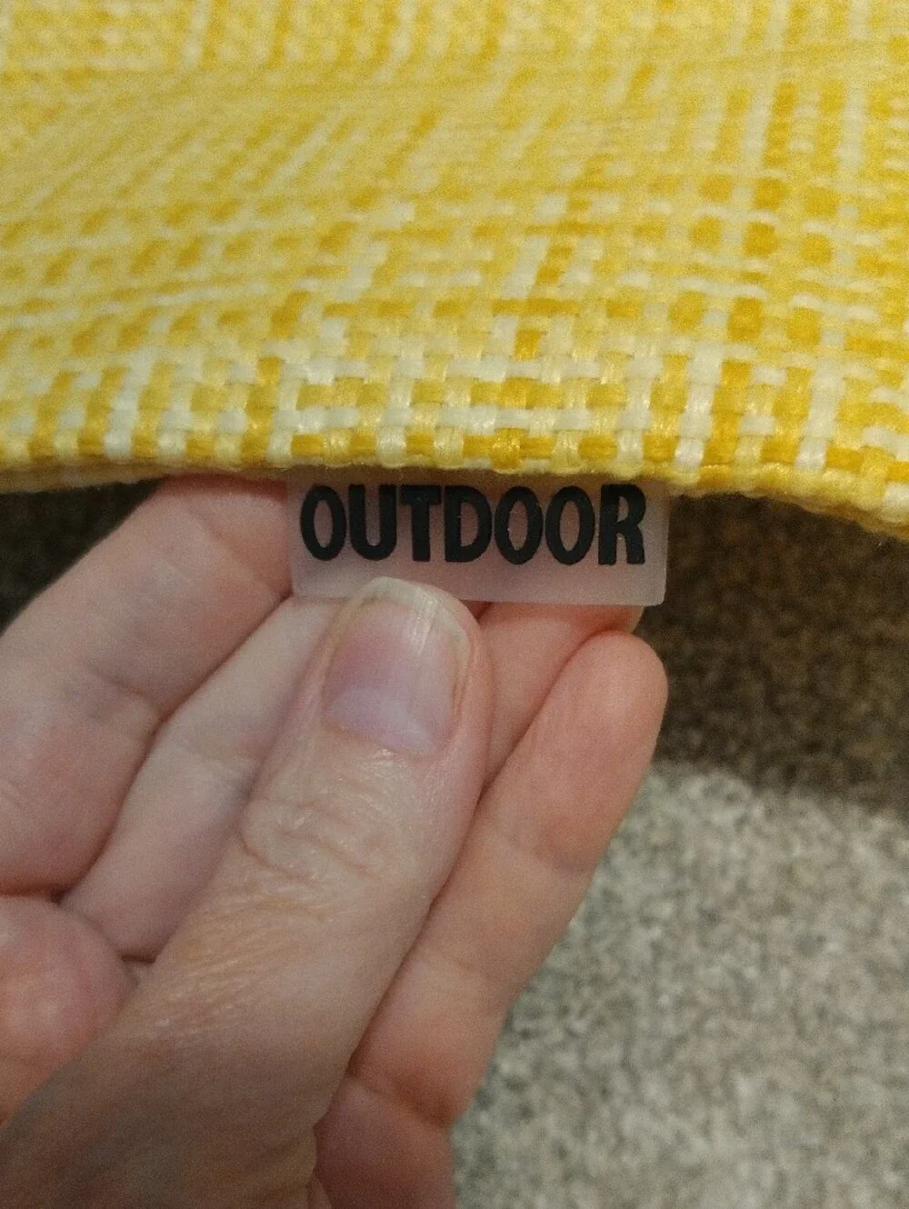 Pair Of Yellow Woven Outdoor Pillow Cover 11.5